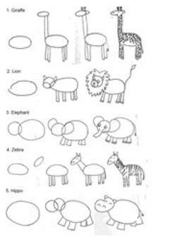 How to Draw Zoo Animals! Ready to use worksheet/handout for your ...