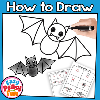 bat drawing for kids