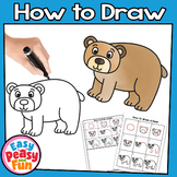 How to Draw a Bear | Fall Forest Animals Step by Step Dire