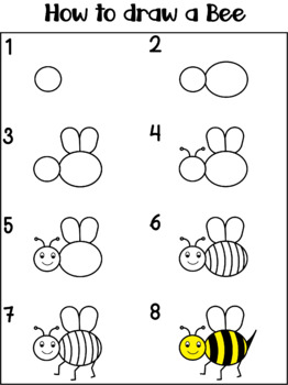 How to Draw a Bee by Jen Harford | Teachers Pay Teachers