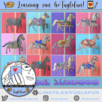 Preview of How to Draw a Carousel Horse Handout