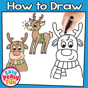 How To Draw Clarice The Reindeer, Easy Tutorial, 8 Steps - Toons Mag