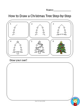 How To Draw A Christmas Tree Step By Step : How To Draw Christmas Tree