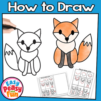 How to Draw a Fox | Fall Forest Animals Step by Step Directed Drawing