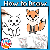 How to Draw a Fox | Fall Forest Animals Step by Step Direc