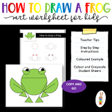 How to Draw a Frog Art Worksheet