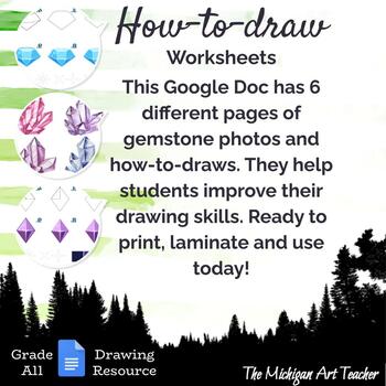 Preview of How to Draw a Gemstone Resource - Art Drawing Reference