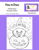 How to Draw a Halloween Pumpkin Cat ( PDF, Video, and Coll