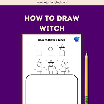How to Draw a Halloween Witch by OT Untangled | TPT