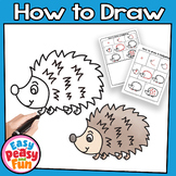 How to Draw a Hedgehog | Fall Forest Animals Step by Step 