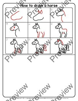 How to Draw a Horse Step by Step Tutorial for Kids (Cartooning) - Easy  Peasy and Fun