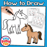 How to Draw a Horse Directed Drawing Step by Step Tutorial