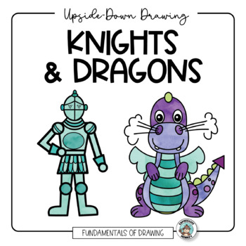 Preview of How to Draw a Knight & Dragon: Upside-Down Drawing - Medieval Times