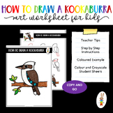 How to Draw a Kooaburra Art Worksheet
