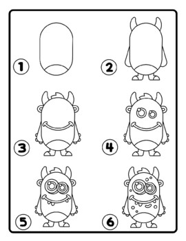 How To Draw Monsters: 100 Step By Step Drawings For Kids Ages 4 - 8