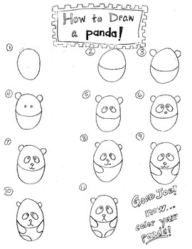 How to Draw a Panda & Bamboo (Free) by Art with Argote | TPT