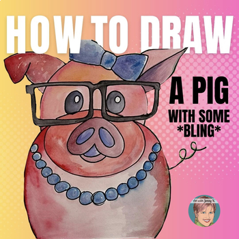 Preview of How to Draw a Pig: Ideal for Studying Farm Animals, Charlotte's Web, and more!