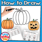 How to Draw a Pumpkin & Jack-o-lantern | Fall Step by Step