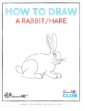 How to Draw a Rabbit/Hare (Step by Step Guided Drawing Ins