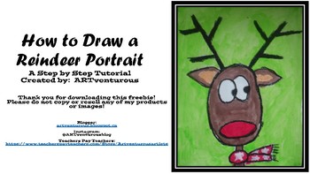 Preview of How to Draw a Reindeer Portrait - Step by Step
