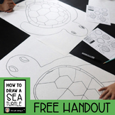 How to Draw a Sea Turtle Handout (FREE) Great Earth Day Dr