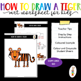 How to Draw a Tiger Art Worksheet