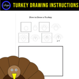 How to Draw a Turkey Drawing Instructions Art Craft Activi