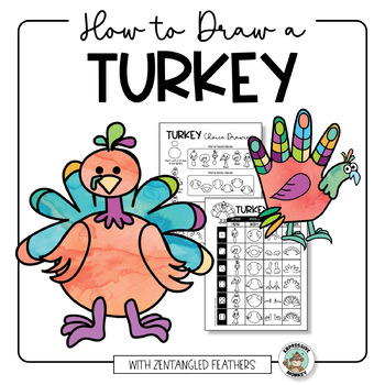 Preview of How to Draw a Turkey • Roll A Turkey • Art Lesson • Thanksgiving Activity