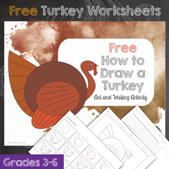Preview of How to Draw a Turkey Thanksgiving Day Activity with Writing prompts