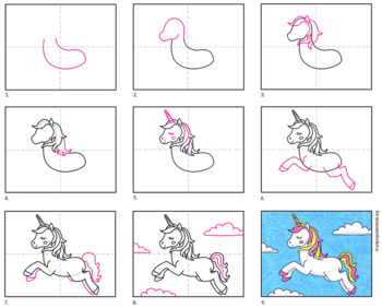 How to draw unicorns for kids: A step by step 'learn how to draw