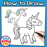How to Draw a Unicorn Directed Drawing Step by Step Tutorial