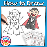 How to Draw a Vampire | Halloween | October | Step by Step