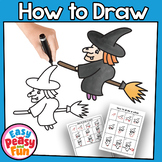 How to Draw a Witch | Halloween | October | Step by Step D