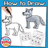 How to Draw a Wolf | Fall Forest Animals Step by Step Dire