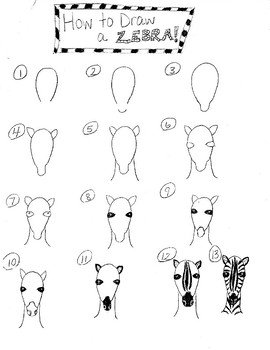 Preview of How to Draw a Zebra (Frontal View)