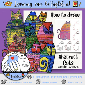 Preview of How to Draw an Abstract Cat in the Style of Laurel Burch