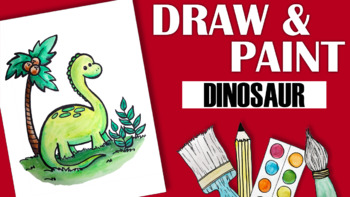 Preview of How to Draw and Paint a Dinosaur!