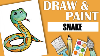 Preview of How to Draw and Paint a Snake!!