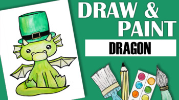 Preview of How to Draw and Paint a St Patrick's Day Dragon!!