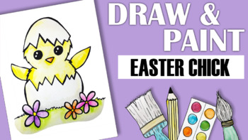 Preview of How to Draw and Paint an Easter Chick!
