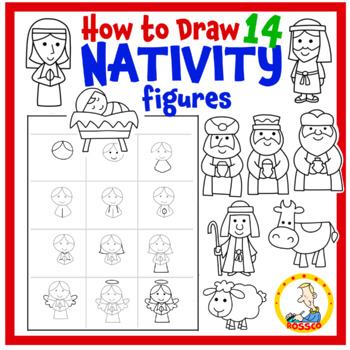 Preview of How to Draw the Christmas Nativity