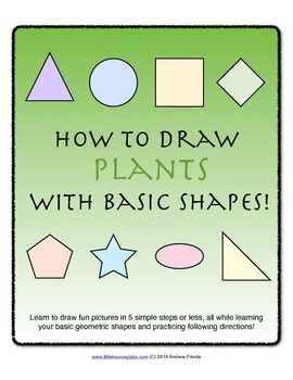 Preview of How to Draw with Basic Shapes Book - Plants and Flowers