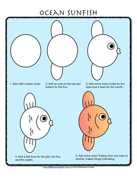 How to Draw with Basic Shapes Book - Sea Creatures by MediaStream Press