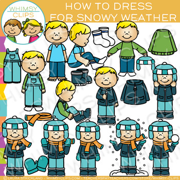 Preview of How to Dress for Snowy Winter Weather and Winter Sequencing Clip Art