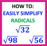How to: EASILY Simplify Radicals
