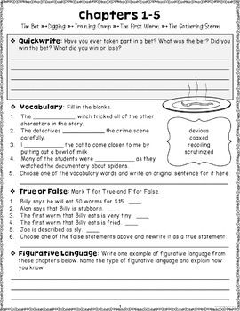 How to Eat Fried Worms Novel Study FREE Sample by Nothing but Class