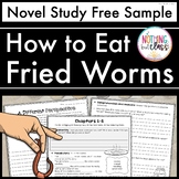 How to Eat Fried Worms Novel Study FREE Sample | Worksheet