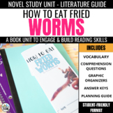 How to Eat Fried Worms Novel Study Unit: Comprehension Que