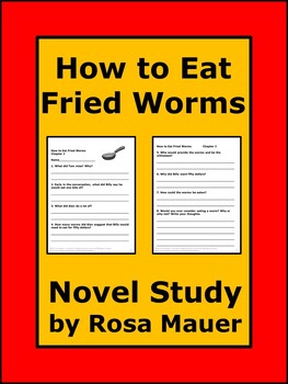 How to Eat Fried Worms, Book Companion, Novel Study, Reading Comprehension