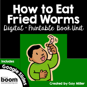 Preview of How to Eat Fried Worms Novel Study: vocabulary, chapter questions, writing